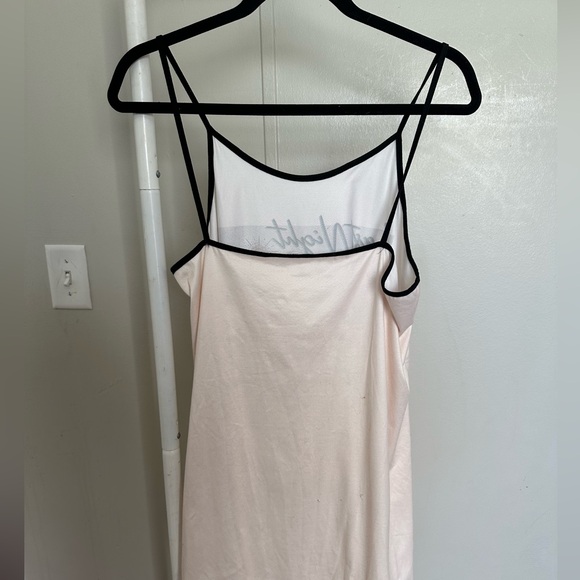 Women’s Cream and Black Last Night We Let The Liquor Talk Mini Slip Dress - Picture 4 of 5